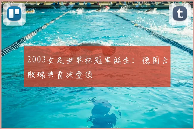 2003女足世界杯冠军诞生:德国击败瑞典首次登顶